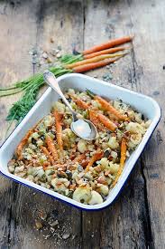 La Guinguette D Angele Testee Et Chou Fleur Et Carottes Parfumes Croustillants Plat Vegetarien Recette Legume Plat