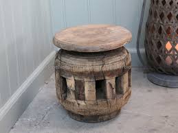 Chic antique grimaud box on wheels unique nature. Chic Antique Grimaud Hocker Unika