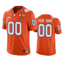 The concept featured 'black out' style uniforms for clemson, alabama, texas and notre dame. Custom Clemson Tigers 2020 National Championship Orange Jersey Ctjersey Store
