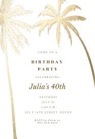 Birthday Party Invitations Online Free Printable Palm Trees Birthday Invitation Template Free Greetings Island Printable Birthday Invitations Palm Tree Invitation Birthday Invitation Templates