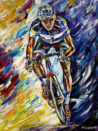 Rennradfahrer By Mirek Kuzniar Ol Auf Leinwand Spachteltechnik Olmalerei Impressionismus Modernemalerei Spachtel Idee Farbe Kunst Ideen Moderne Malerei