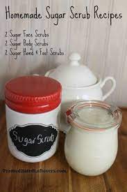 Easy Homemade Sugar Scrub Recipes Including 2 Sugar Body Scrubs 2 Sugar Face Scrubs And 2 Sugar Scrub Homemade Sugar Scrub Recipe Sugar Scrub Homemade Recipe