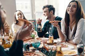 The complete series of good times comes to dvd 10/28. Good Times Group Of Young People In Casual Wear Eating Stock Photo Crushpixel