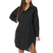 La plus grande sélection de nouveautés et d'offres seulement sur lyst.fr. Robe Chemise Oversize En Coton Noir