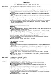 Provides input to strategic decisions that affect the functional area of responsibility. Portfolio Risk Manager Resume Samples Velvet Jobs