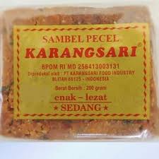 Bumbu pecel sayur jawa tengah. Karangsari Sambel Pecel Sedang 200g Warindo