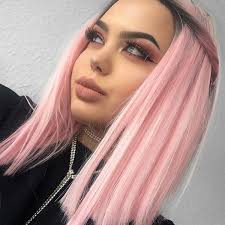 Roots never looked so good! New Stylish Lolita Ombre Pink Wigs Dark Root Straight Bobo Hair For Valentines Day Cosmetic Wish