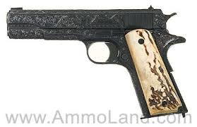 Engraved Black And Gold 1911 Engraved U S Springfield Model 1911 Pistol 1911 Pistol Pistol Guns And Ammo