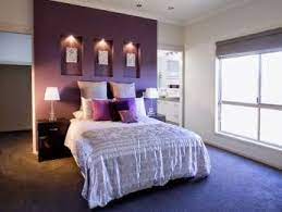 جميع درجات اللون البنفسجي العنابي في دهان حوائط غرف النوم feature wall bedroom purple bedroom design home bedroom
