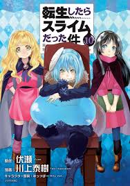 The series follows a man who is killed and reincarnated in another world as a slime named rimuru. Tensei Shitara Slime Datta Ken Manga Volume 10 Cover Tenseislime
