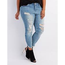 Plus Size Refuge Skinny Boyfriend Destroyed Jeans Products