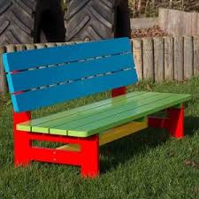 Children S Painted Bench 3 5 Years In 2020 Wooden Garden Benches Garden Bench Painted Benches