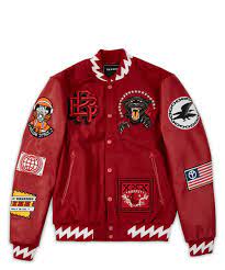 Disruption Bomber Red White Leather Varsity Jackets Jackets Men Fashion Varsity Jacket Outfit
