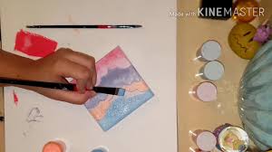 رسم على لوحه كانفس صغيره art رسم youtube