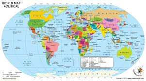 Large World Map In Robinson Projection In 2020 World Political Map World Map Political Map