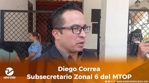 Diego Correa, subsecretario zonal 6 del MTOP, se refirió a la continuidad  de obras en la Panamericana norte y otras obras anunciadas por el Gobierno  Central para la ciudad de Cuenca, según manifestó ...