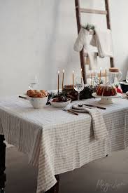 Elevate Your Christmas Tablescape With A Pure Stonewashed Linen Tablecloth And Set Of Linen Napkins Beautiful And Fun Table Linens Christmas Table Table Cloth
