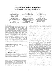 We offer an ms degree in computer science that includes advanced topics in computer science, and the program. Pdf Educating For Mobile Computing Addressing The New Challenges