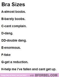Bra Sizes And What They Mean Chistesitos Gracioso Chistoso