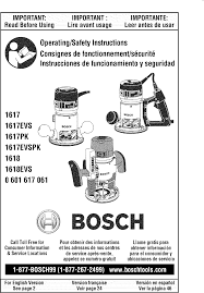 Bosch 1617 User Manual Router Manuals And Guides L0612120