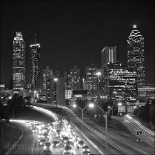 Atlanta Skyline Art Black And White Black And White Photos Of The Atlanta Skyline From Jackson Street Above Freedom Parkway Black And White Picture Wall Atlanta Skyline Black And White Pictures