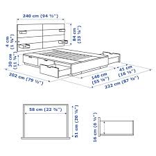 Nordli Estr Cama C Arrum E Cabeceira Branco 140x200 Cm Ikea Projetos De Cama Projetos De Cama De Madeira Cabeceira Branco