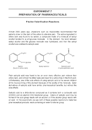 Solved Preparation Of Pharmaceuticals Fischer Esterific