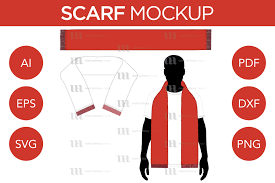 Scarf | free svg image in public domain. Scarf Scarves Mockup And Template Graphic By Markanthonymedia Creative Fabrica