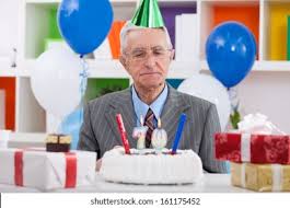 You are getting wiser by age, and no wise man wishes to get young again. Senior Man Looking His Birthday Cake Stock Photo Edit Now 161175452