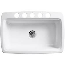 White cast iron kitchen sink undermount. Kohler Cape Dory 33 Undermount Kitchen Sink Sears Marketplace
