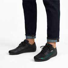 Puma Mercedes Amg Petronas Drift Cat 5 Ultra Ii Trainers In Black Spectra Green Size 10 5 Newferrari All Black Shoes Black Puma Black Shoes