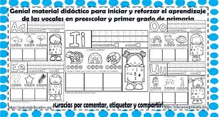 Descubre nuestras experiencias escolares ️ expertas en aprender jugando ️. Genial Material Didactico Para Iniciar Y Reforzar El Aprendizaje De Las Vocales En Preescolar Y Primer Grado De Primaria Material Educativo