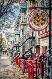 The Saint Denis Street In Montreal Is Full Of Nice Little Stores Coffee Shops And Restaurants Canada Travel Montreal Canada Quebec City