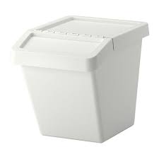 Sortera White Waste Sorting Bin With Lid 37 L Ikea Recycling Bins Ikea Ikea Shopping