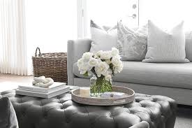 I just bought a silver grey couch from ashley's home furniture. Light Gray Sofa With Black Coffee Table Transitional Living Room
