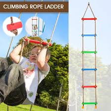 Shop our wooden dowel rope ladders for playsets and treehouses at great prices! Rainbow Climbing Ladder Hanging Rope Ladder For Indoor Play Set And Outdoor Tree House Playground Swing Set And Ninja Slackline Maratti Climbing Rope Ladder For Kids Play Set Attachments Climber Attachments Artduediligencegroup Com