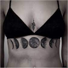 Moon Tattoo 15 Spiritualtattoos Click For More Chest Tattoos For Women Tattoos For Women Chest Tattoo