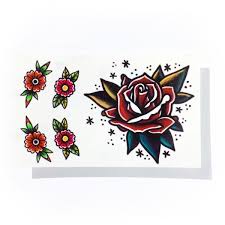 Old School Red Rose Tattoos Traditional Tattoo Old School Tattoo Old School Rose