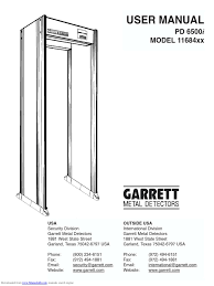 Manufacturer caution read thoroughly garrett metal detectors and garrett.com are trademarks and registered trademarks of independent zone by zone calibration capability insures optimal archway field uniformity. Pd 6500i Metal Detector Electrical Connector
