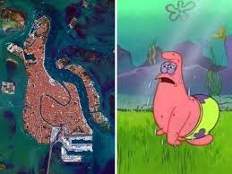 Nickalive Twitter User Discovers Satellite Photo Of Venice Looks Remarkably Like Patrick Star Patrick Star Patrick Star Meme History Memes
