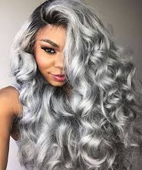 24 Wavy Grey Wigs For African American Women The Same As The Hairstyle In The Picture Wig Hairstyles Weave Hairstyles Hair Styles