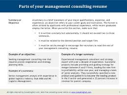 Management Consulting Resume Sample