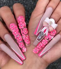 Cow print inspired nail art is instagram's hottest beauty trend. Hot Pink Coffin Nail Designs Attractive Nail Design