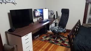 Ikea Countertop Desk 98 Inches Battlestations Countertop Desk Ikea Gaming Desk Desk