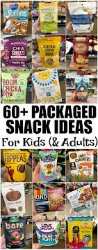 Toasted coconut, raisins, dried cranberries, banana chips, dried apricots, peanut butter chips and whole grain cereal. 60 Healthy Packaged Snacks For Kids For School Or Home