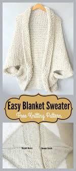 Choose from baby to kids to adults sweater knitting patterns. Easy Blanket Sweater Free Knitting Pattern