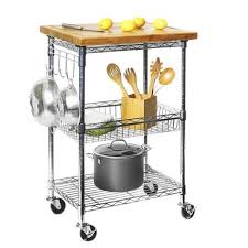 This stainless steel work table features a high quality stainless steel top with galvanized undershelf and legs. Member S Mark Bamboo Prep Table Kitchen Island Utility Cart Sam S Club