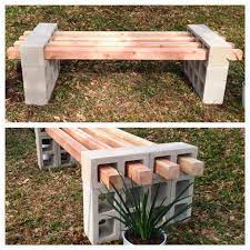 Diy Cinder Block Bench Fab Everyday Jardim Diy Projetos Exteriores Cinza Banco Bloco