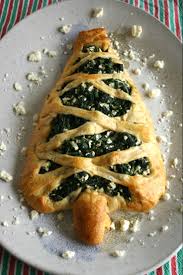 Combine light cream cheese, mozzarella cheese, 1/2 cup parmesan cheese, spinach, artichoke hearts, garlic paste, red pepper flakes, salt, and pepper in a bowl. Spinach And Feta Stuffed Bread Christmas Tree