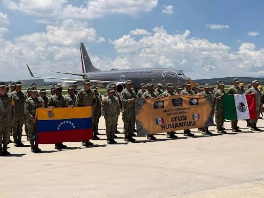 Artículo - 🚨 México envía ayuda humanitaria a Venezuela tras terremotos México desplegó un contingente de 250 elementos de las Fuerzas Armadas hacia Venezuela como parte de una misión de apoyo tras